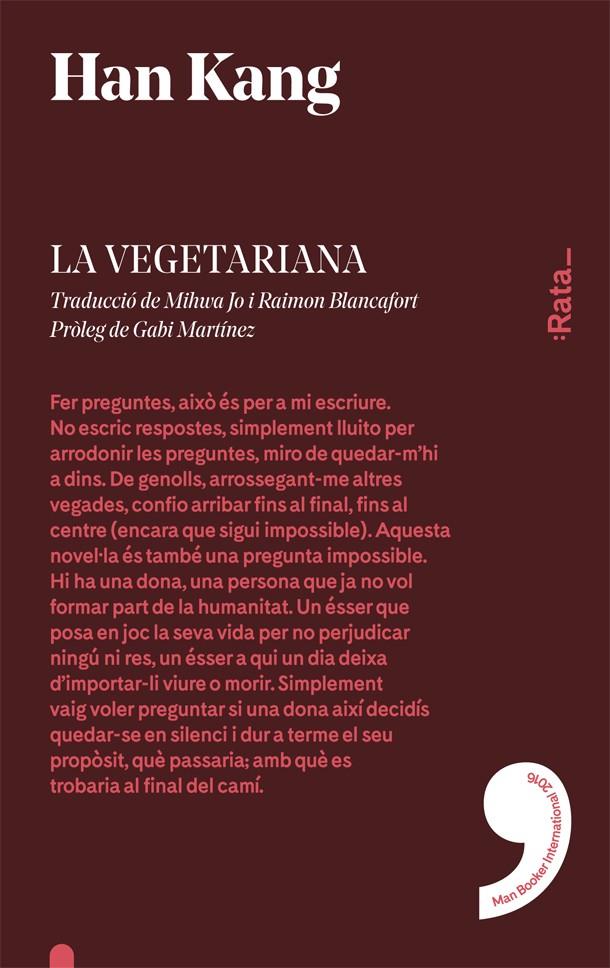 LA VEGETARIANA | 9788416738120 | HAN KANG | Llibreria La Font de Mimir - Llibreria online Barcelona - Comprar llibres català i castellà