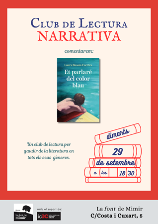 Club de narrativa: Et parlaré del color blau | Llibreria La Font de Mimir - Llibreria online Barcelona - Comprar llibres català i castellà