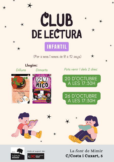 Club de lectura Infantil: Cartes immpevistes i Boni Vs Mico | Llibreria La Font de Mimir - Llibreria online Barcelona - Comprar llibres català i castellà