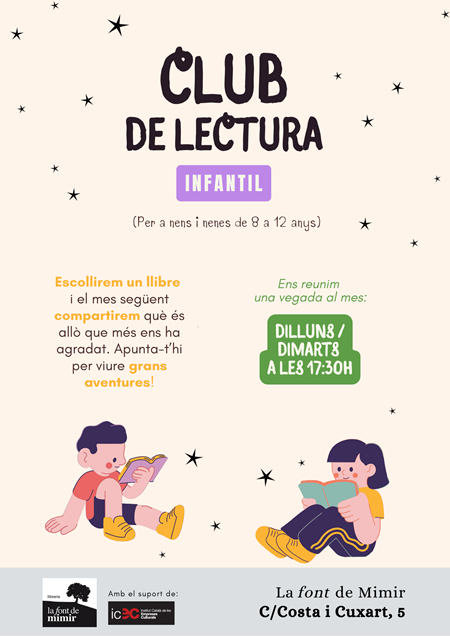 Club de lectura Infantil | Llibreria La Font de Mimir - Llibreria online Barcelona - Comprar llibres català i castellà
