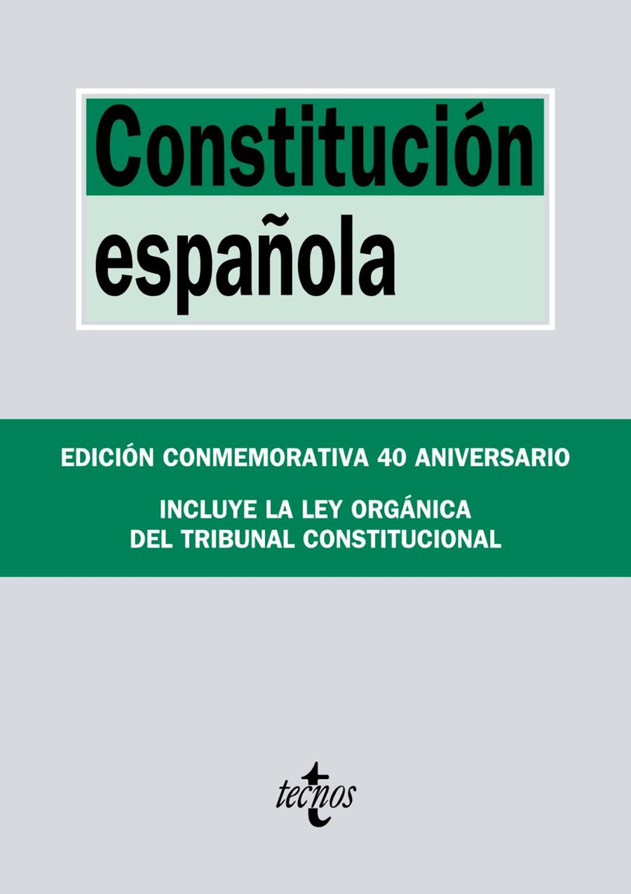 CONSTITUCIÓN ESPAÑOLA | 9788430974986 | EDITORIAL TECNOS | Llibreria La Font de Mimir - Llibreria online Barcelona - Comprar llibres català i castellà