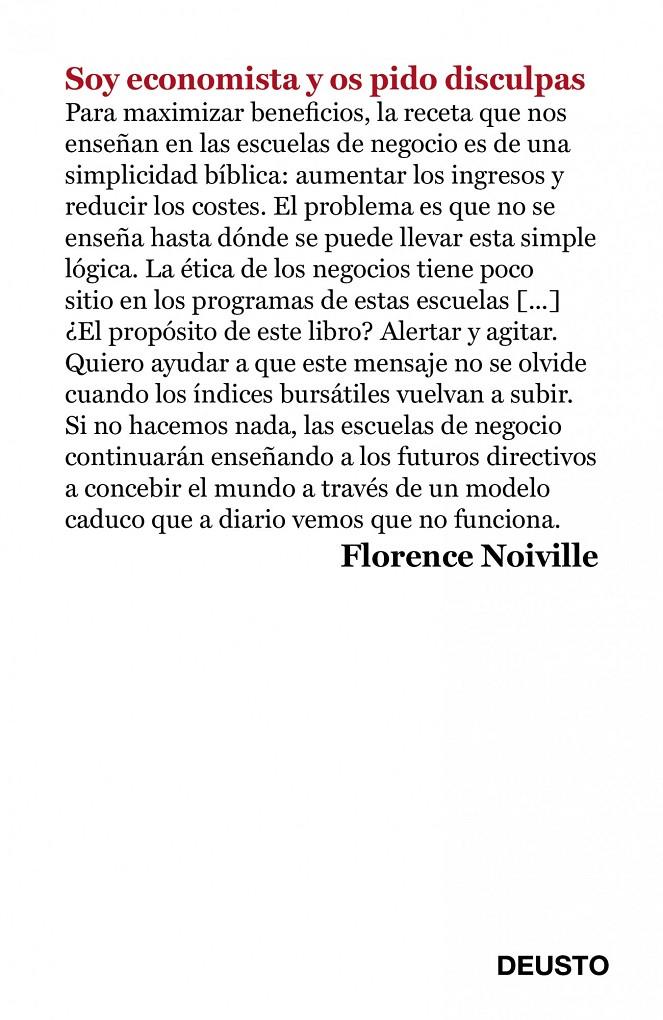 SOY ECONOMISTA Y OS PIDO DISCULPAS | 9788423428434 | FLORENCE NOIVILLE | Llibreria La Font de Mimir - Llibreria online Barcelona - Comprar llibres català i castellà