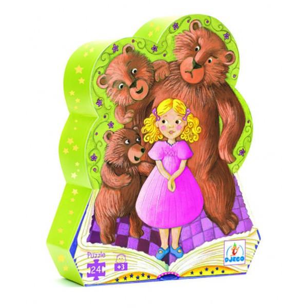 PUZZLE SILUETA RIZOS DE ORO Y LOS TRES OSOS | 3070900072114 | Llibreria La Font de Mimir - Llibreria online Barcelona - Comprar llibres català i castellà