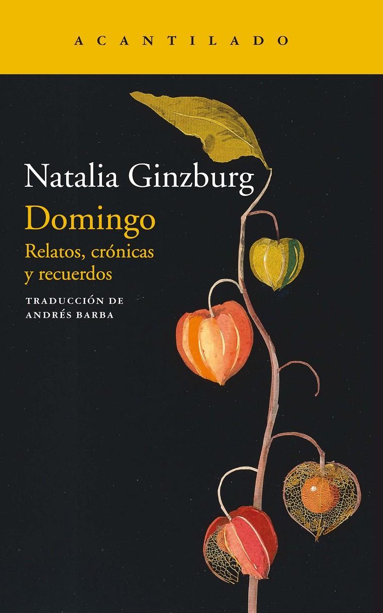 DOMINGO | 9788418370151 | GINZBURG, NATALIA | Llibreria La Font de Mimir - Llibreria online Barcelona - Comprar llibres català i castellà