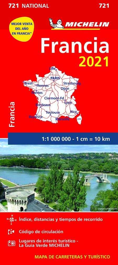 MAPA NATIONAL FRANCIA 2021 | 9782067249363 | VARIOS AUTORES | Llibreria La Font de Mimir - Llibreria online Barcelona - Comprar llibres català i castellà