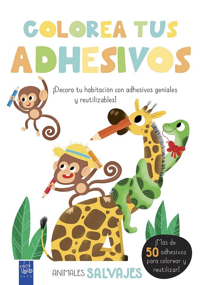 COLOREA TUS ADHESIVOS. ANIMALES SALVAJES | 9788408200482 | YOYO | Llibreria La Font de Mimir - Llibreria online Barcelona - Comprar llibres català i castellà