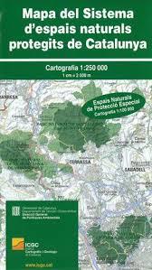 MAPA DEL SISTEMA D’ESPAIS NATURALS PROTEGITS DE CATALUNYA 1:250.000 | 9788439393177 | Llibreria La Font de Mimir - Llibreria online Barcelona - Comprar llibres català i castellà