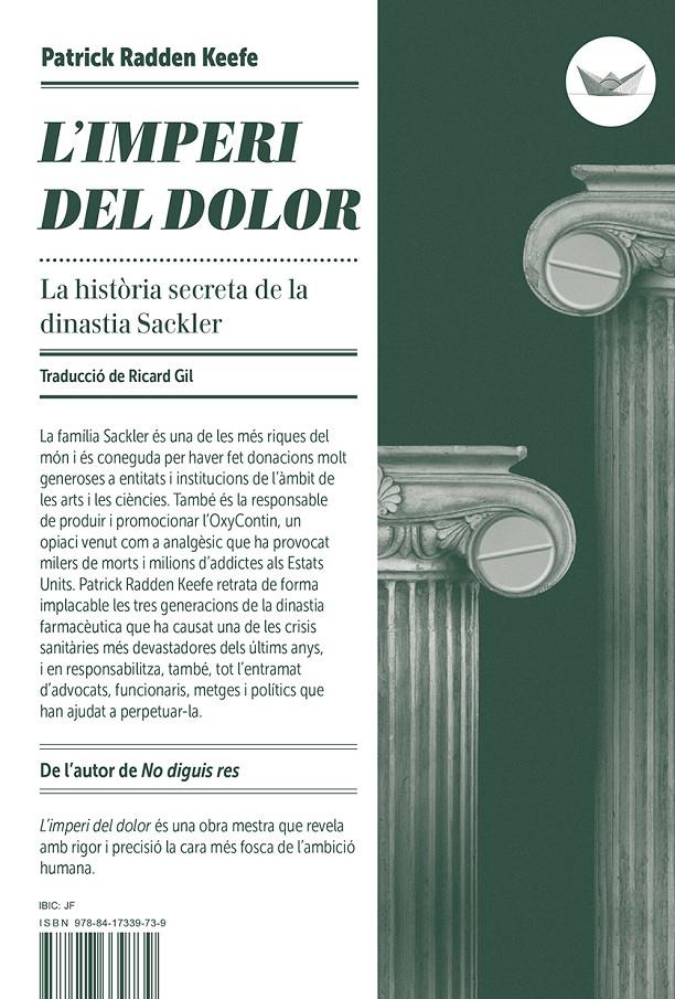 L'IMPERI DEL DOLOR | 9788417339739 | KEEFE, PATRICK RADDEN | Llibreria La Font de Mimir - Llibreria online Barcelona - Comprar llibres català i castellà