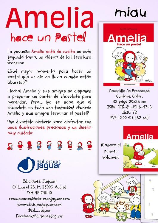 AMELIA HACE UN PASTEL | 9788415116936 | DE PRESSENSÉ, DOMITILLE | Llibreria La Font de Mimir - Llibreria online Barcelona - Comprar llibres català i castellà