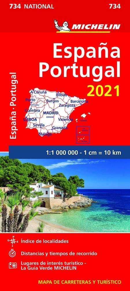 MAPA NATIONAL ESPAÑA - PORTUGAL 2021 | 9782067249622 | MICHELIN | Llibreria La Font de Mimir - Llibreria online Barcelona - Comprar llibres català i castellà