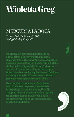MERCURI A LA BOCA | 9788416738212 | GREG, WIOLETTA | Llibreria La Font de Mimir - Llibreria online Barcelona - Comprar llibres català i castellà
