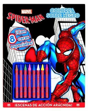SPIDER-MAN. COLOREA SOBRE NEGRO | 9788415343523 | MARVEL | Llibreria La Font de Mimir - Llibreria online Barcelona - Comprar llibres català i castellà