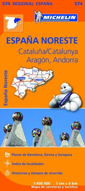 MAPA REGIONAL CATALUÑA,/CATALUNYA, ARAGÓN, ANDORRA | 9782067184251 | VARIOS AUTORES | Llibreria La Font de Mimir - Llibreria online Barcelona - Comprar llibres català i castellà