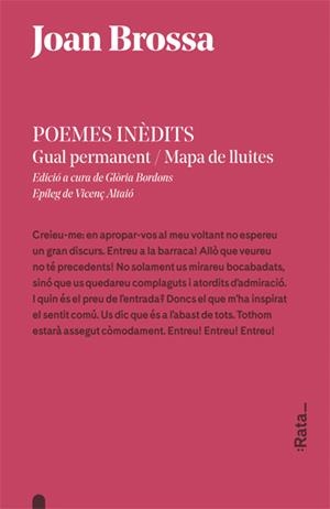 POEMES INÈDITS | 9788416738243 | BROSSA I CUERVO, JOAN | Llibreria La Font de Mimir - Llibreria online Barcelona - Comprar llibres català i castellà