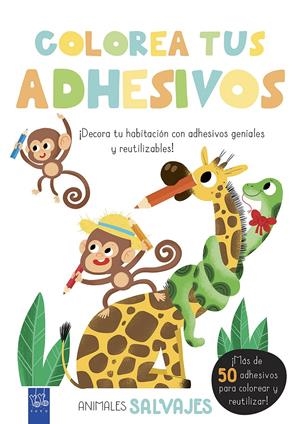 COLOREA TUS ADHESIVOS. ANIMALES SALVAJES | 9788408200482 | YOYO | Llibreria La Font de Mimir - Llibreria online Barcelona - Comprar llibres català i castellà