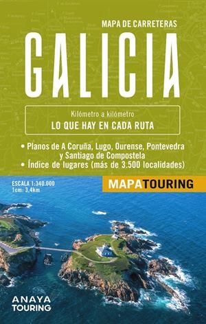 MAPA DE CARRETERAS GALICIA 1:340.000 | 9788491588603 | ANAYA TOURING | Llibreria La Font de Mimir - Llibreria online Barcelona - Comprar llibres català i castellà