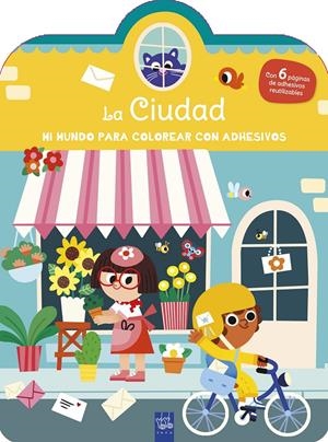 MI MUNDO PARA COLOREAR CON ADHESIVOS. LA CIUDAD | 9788408296850 | YOYO | Llibreria La Font de Mimir - Llibreria online Barcelona - Comprar llibres català i castellà